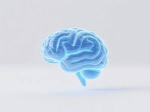 איור מינימליסטי של אייקון מוח זוהר בצבע כחול על רקע לבן, המסמל את יכולות ההסקה והאוטונומיה של מודלי הבינה המלאכותית החדשים